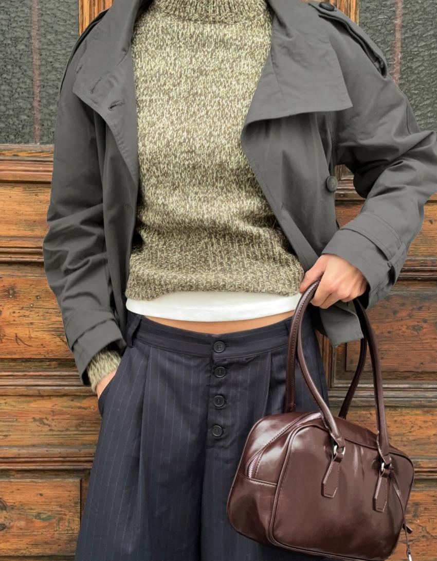 Bolso efecto piel-Marrón