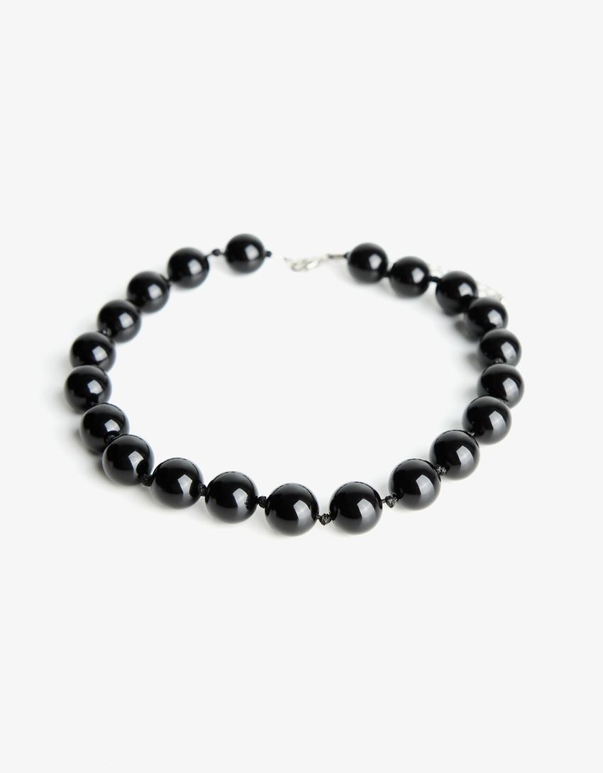 Colar de bolas-Preto-2