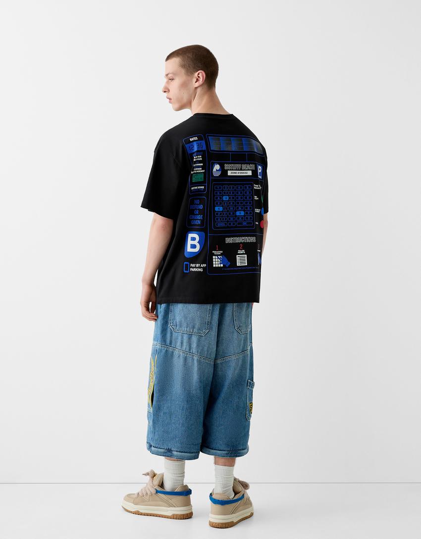 T-shirt BERSSSHKA X SSSTUFFF imprimé-Noir-1