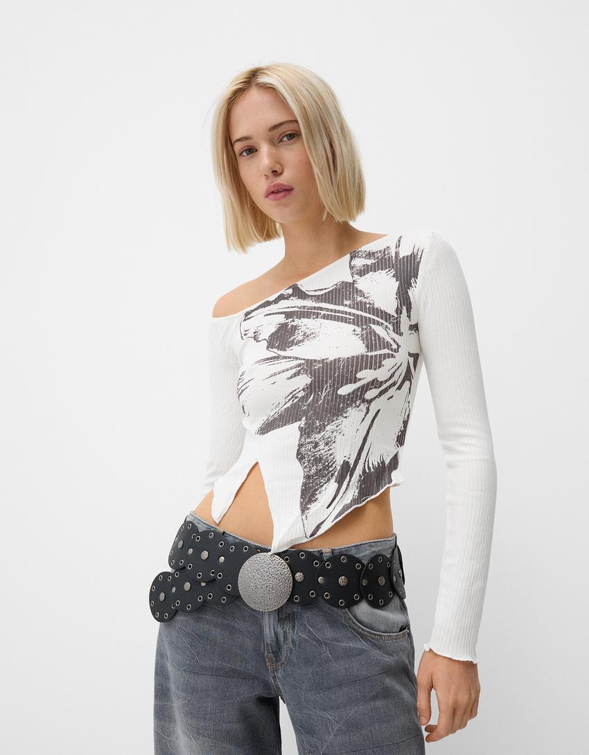 Ceinture à rivets-Noir