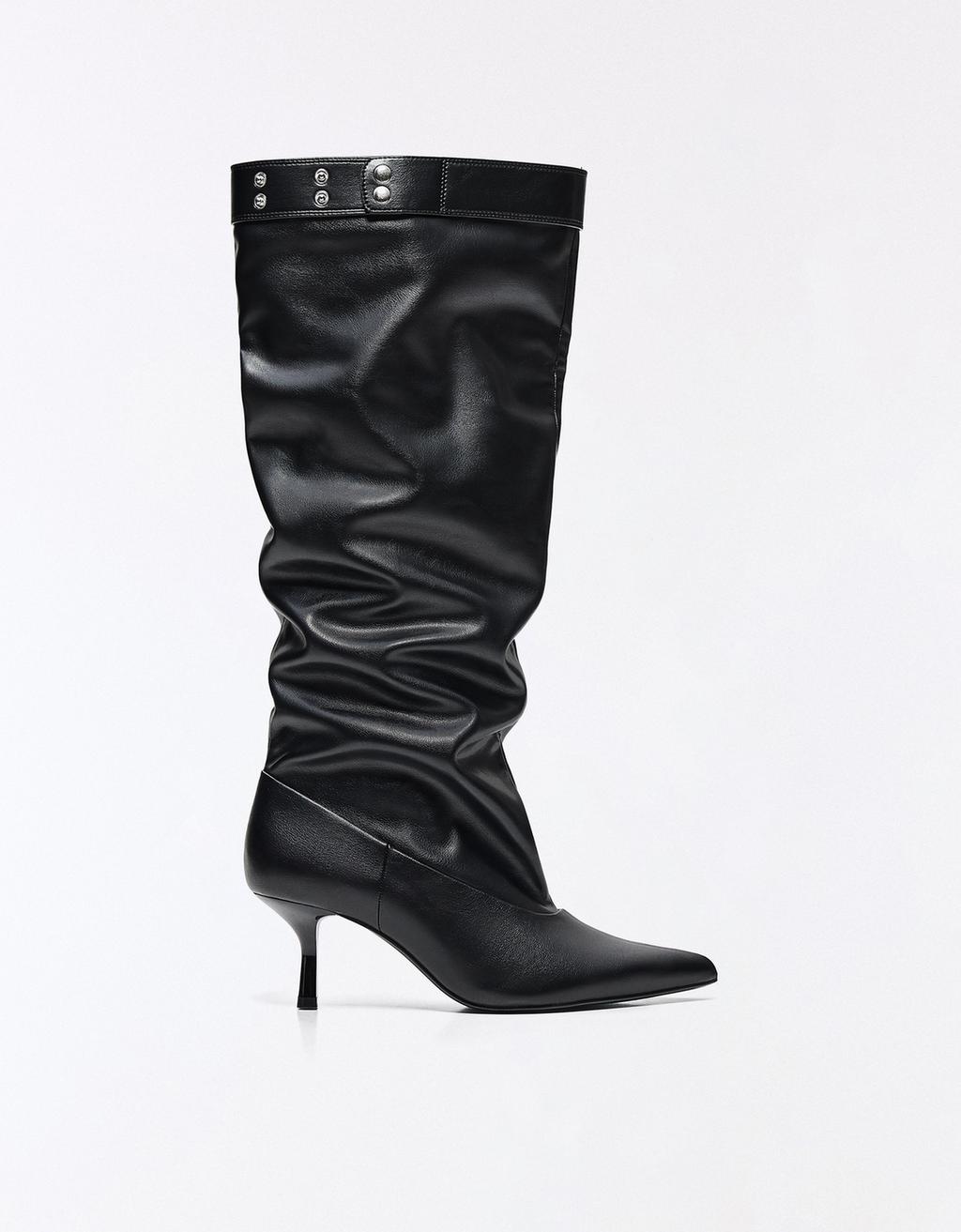 Bershka Tənzimlənən slouchy daban çəkmələr