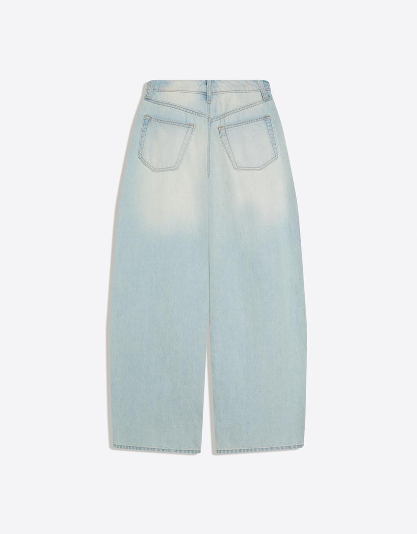 Slouchy düşük bel jean-Açık mavi