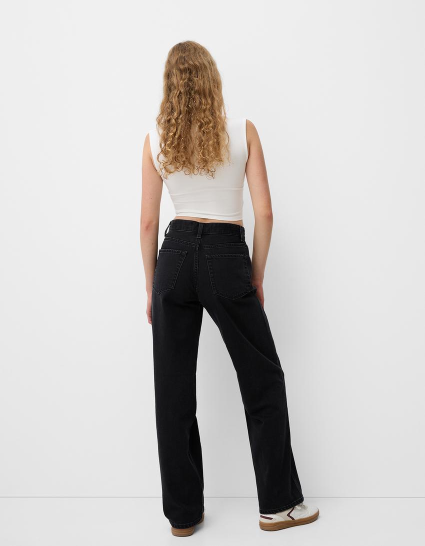Jeans 90's wide leg-Noir