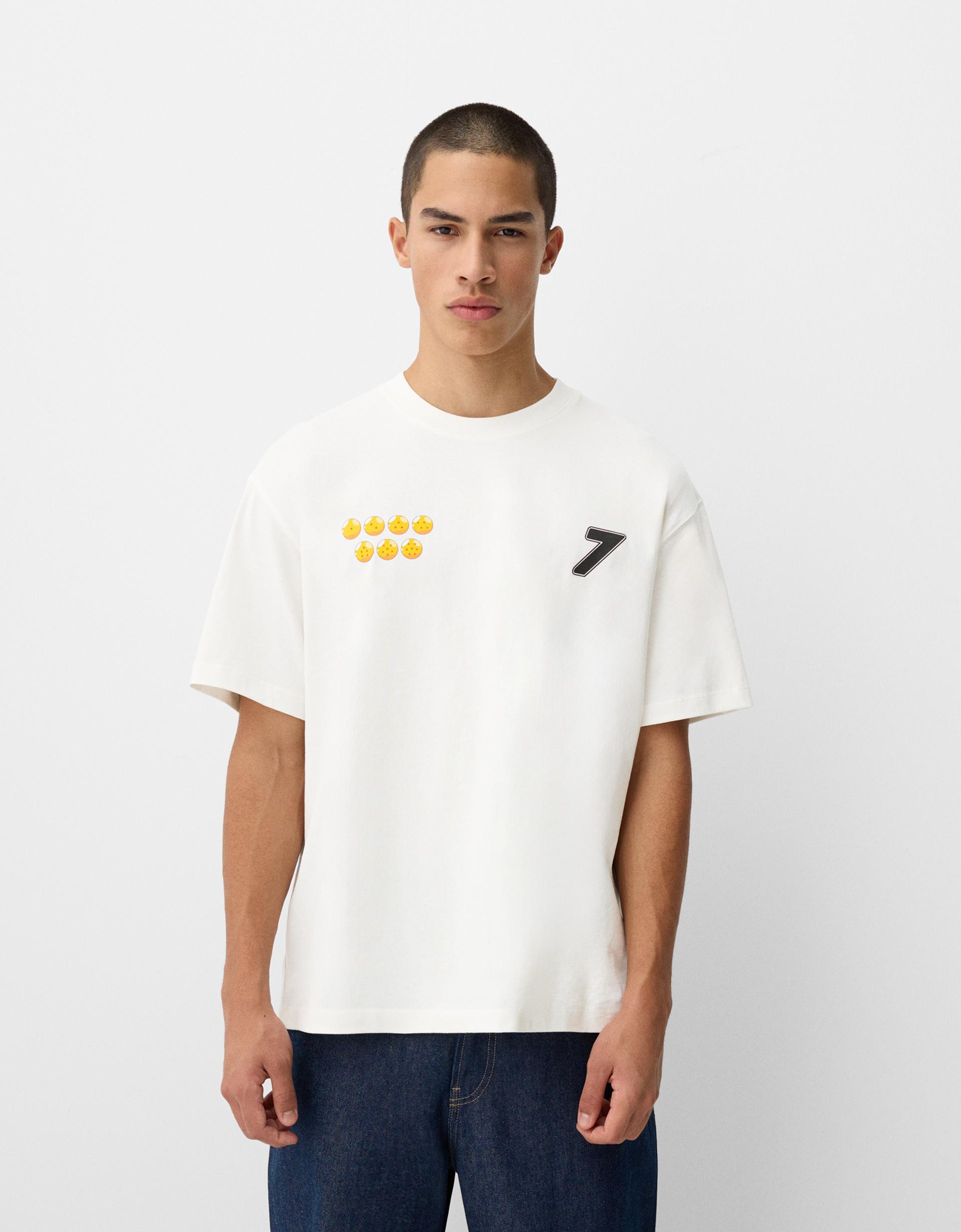 Boxy Fit Camiseta Marron Bershka Mens Shirts T Shirt Dbz Bershka