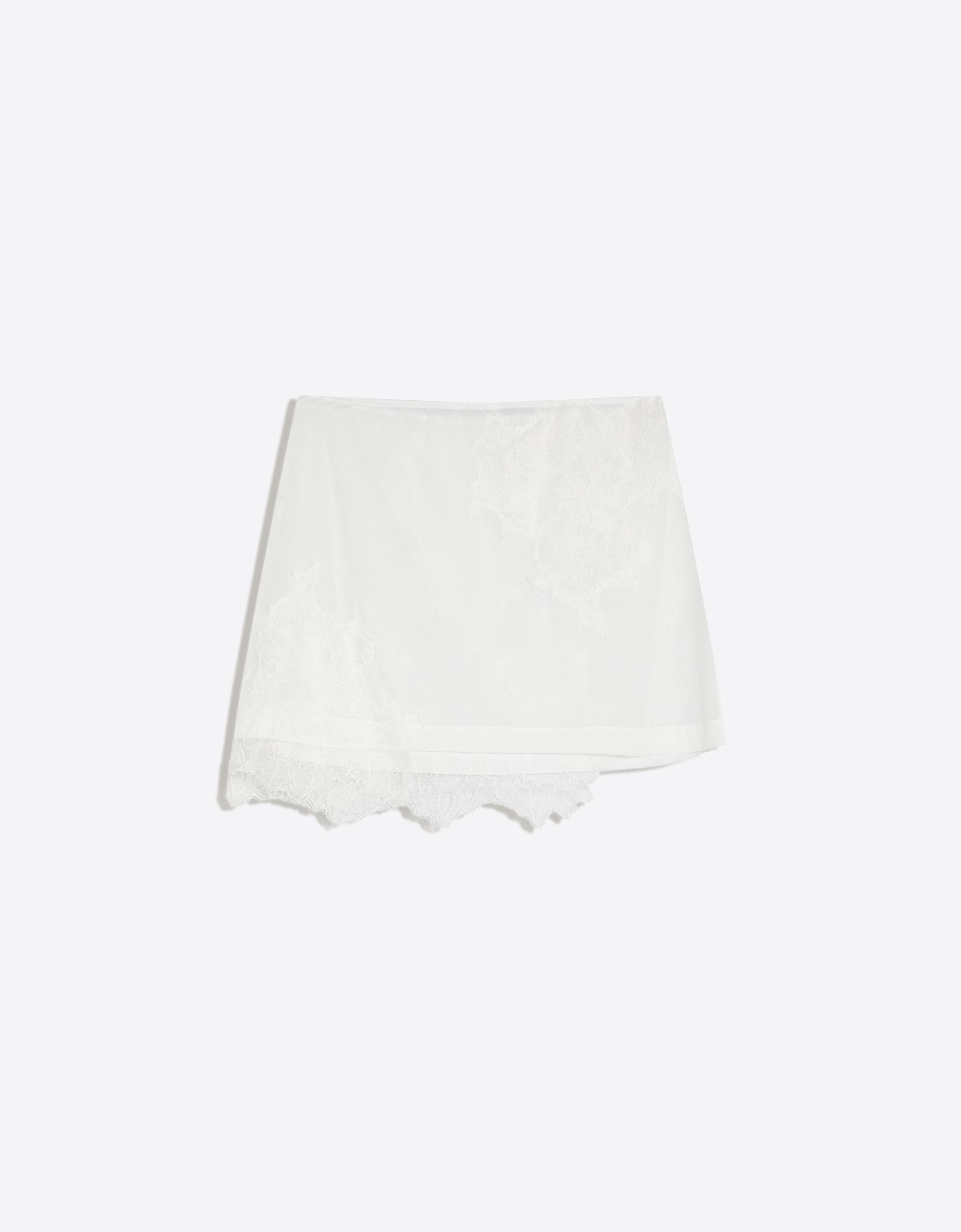 Mesh and lace skirt