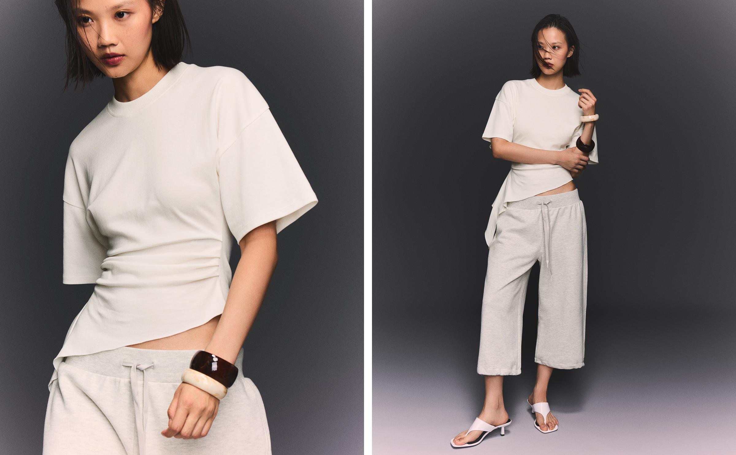 Kısa kollu büzgülü tişört - Görsel 52