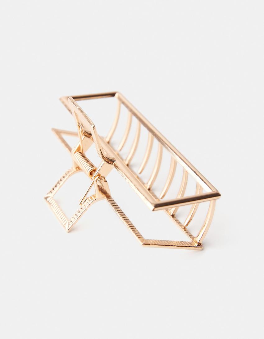 مشبك شعر معدني-ذهبي-2