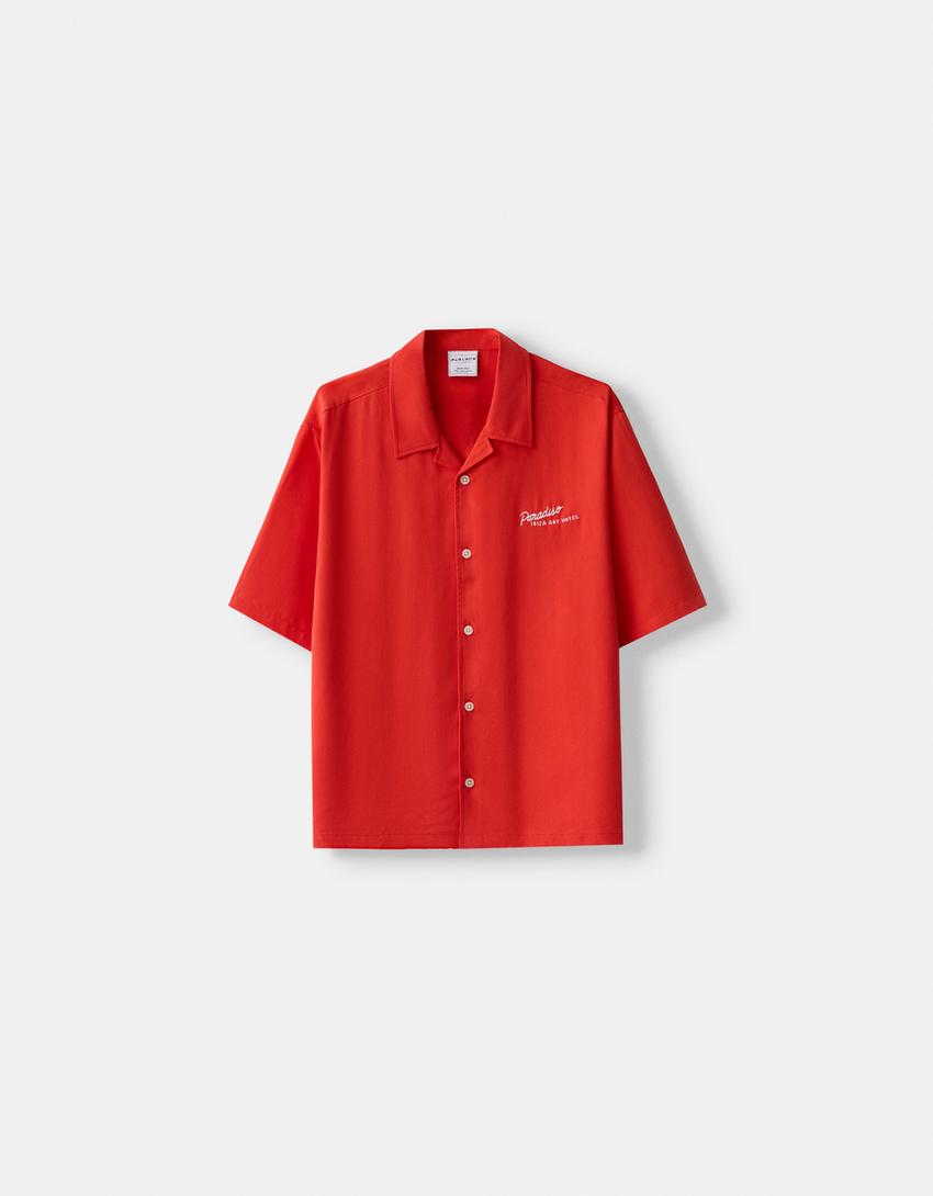 Camicia Uomo Maniche Corte Atelier Del Ricamo - Tessuto 65% Poliestere, 35% Cotone, Taglia Regular - Foto 12