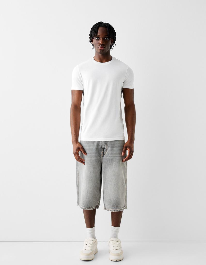 T-shirt manches courtes regular fit-Blanc-3