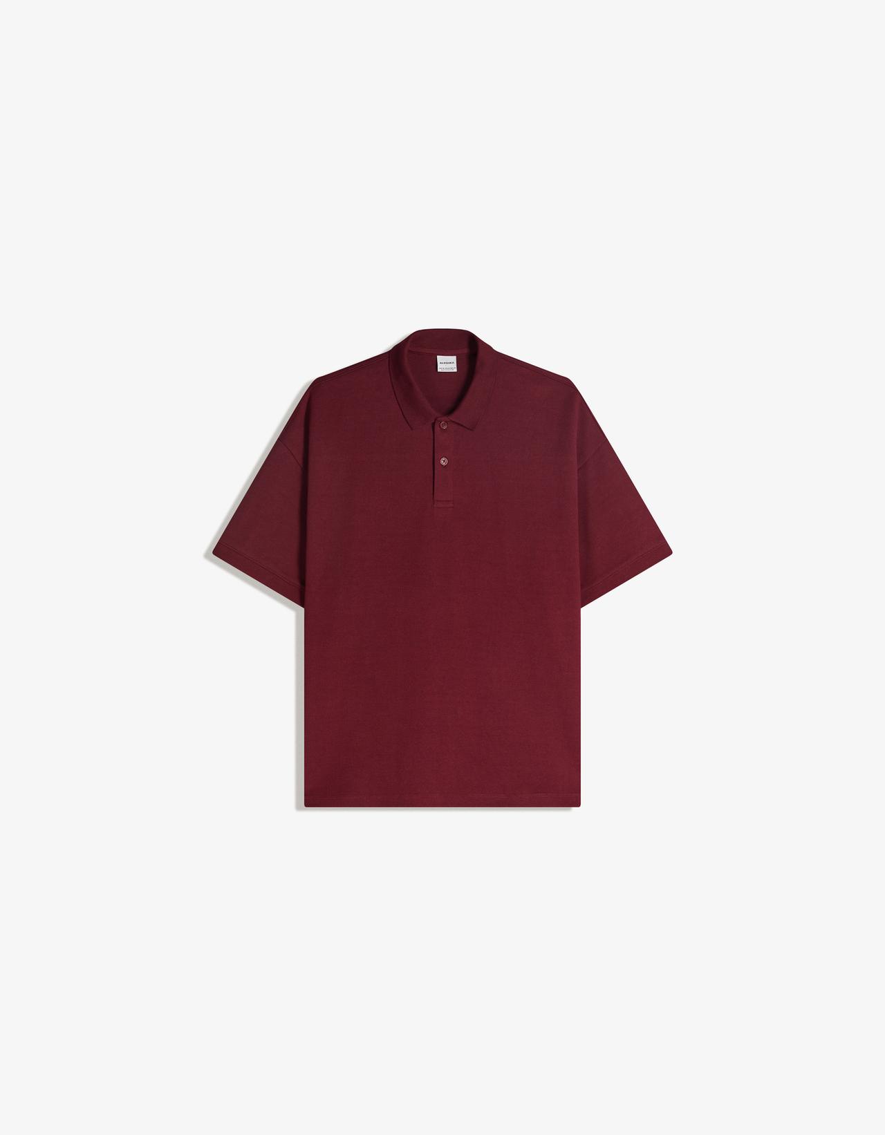 Short sleeve polo shirt — Maroon