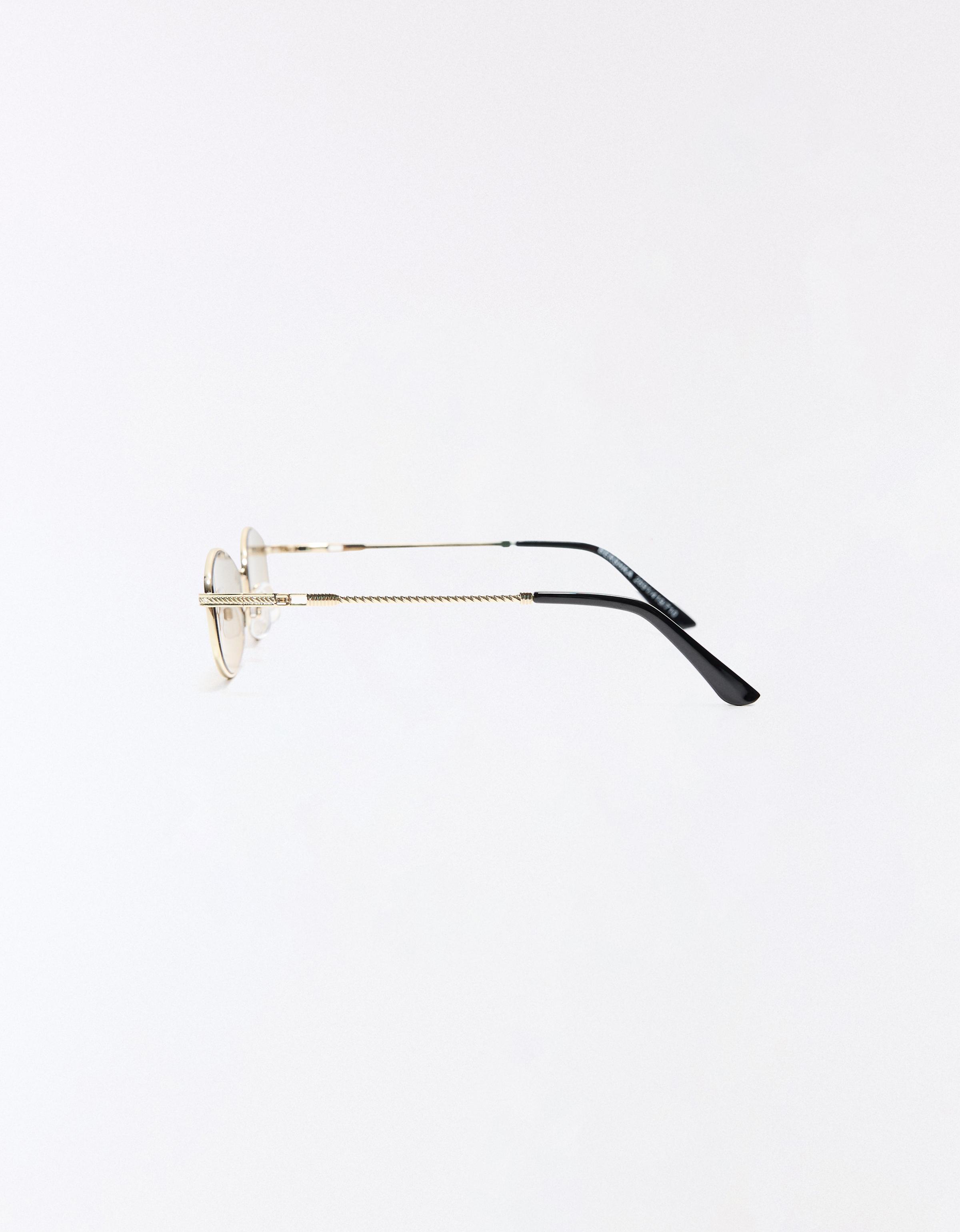 Metal frame sunglasses — Beige