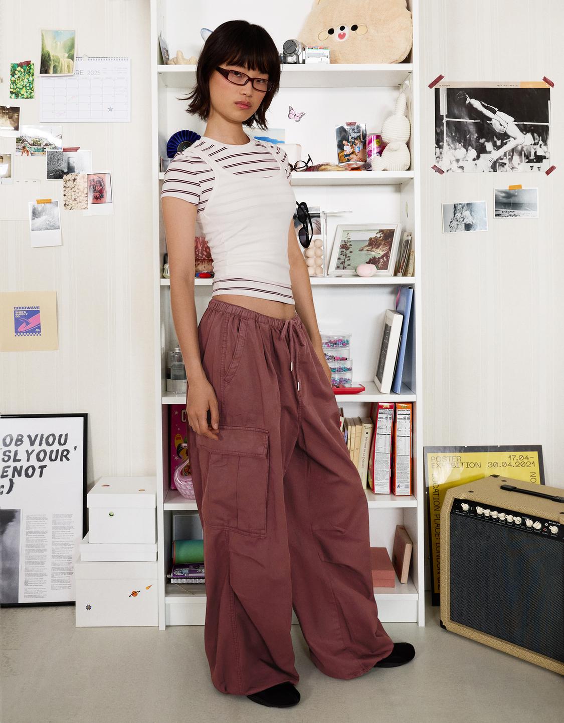 Parachute cargo trousers