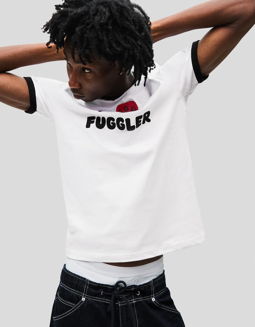 T-shirt Fugglers manga curta estampado-Gelo