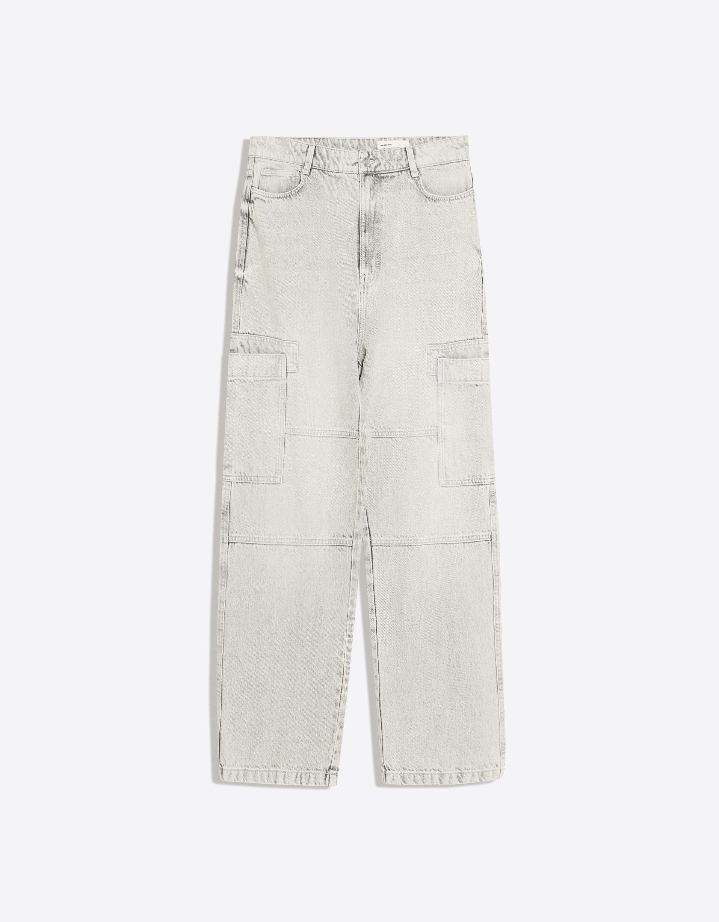 Baggy cargo jeans — Grey
