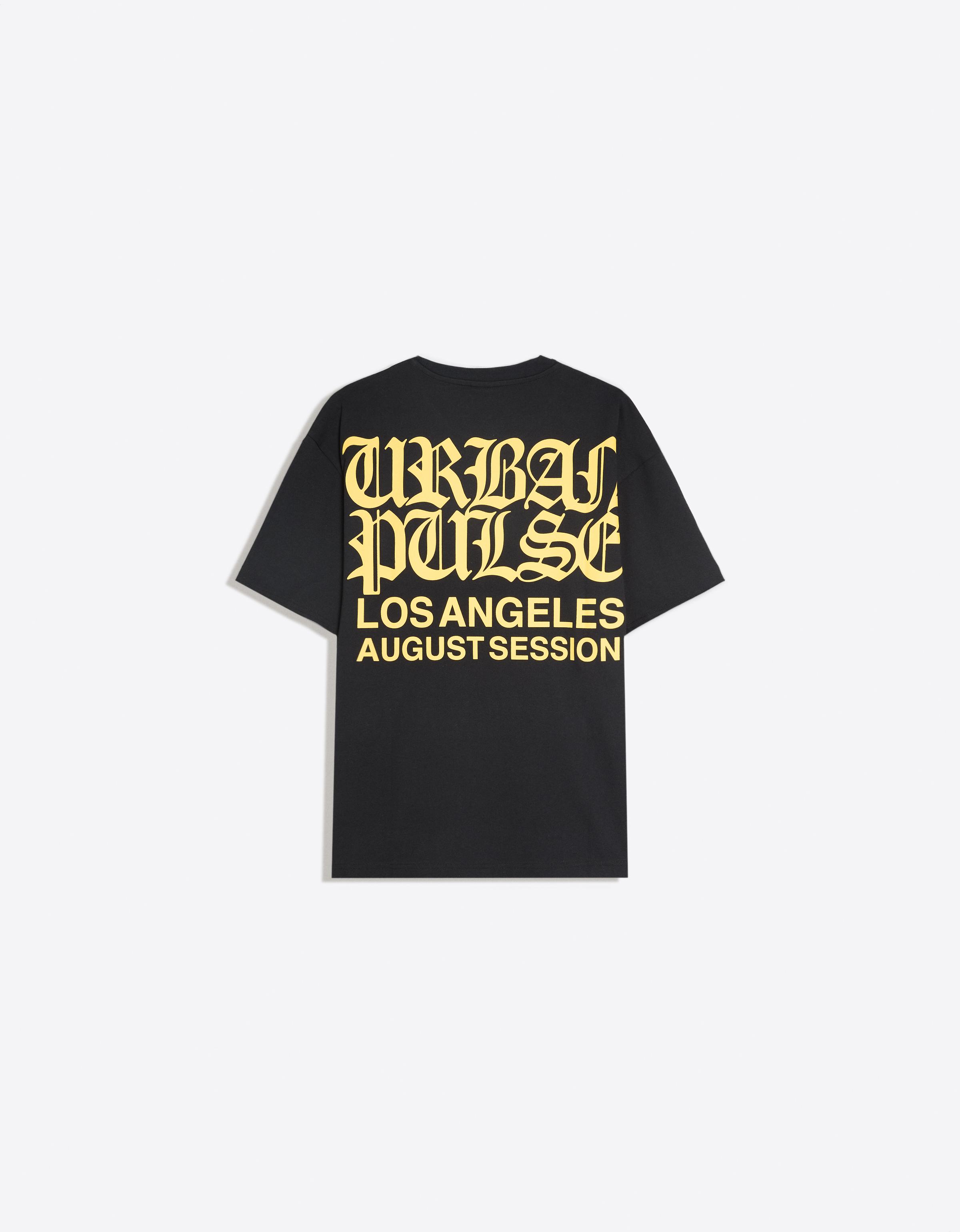 Short sleeve print T-shirt — Black