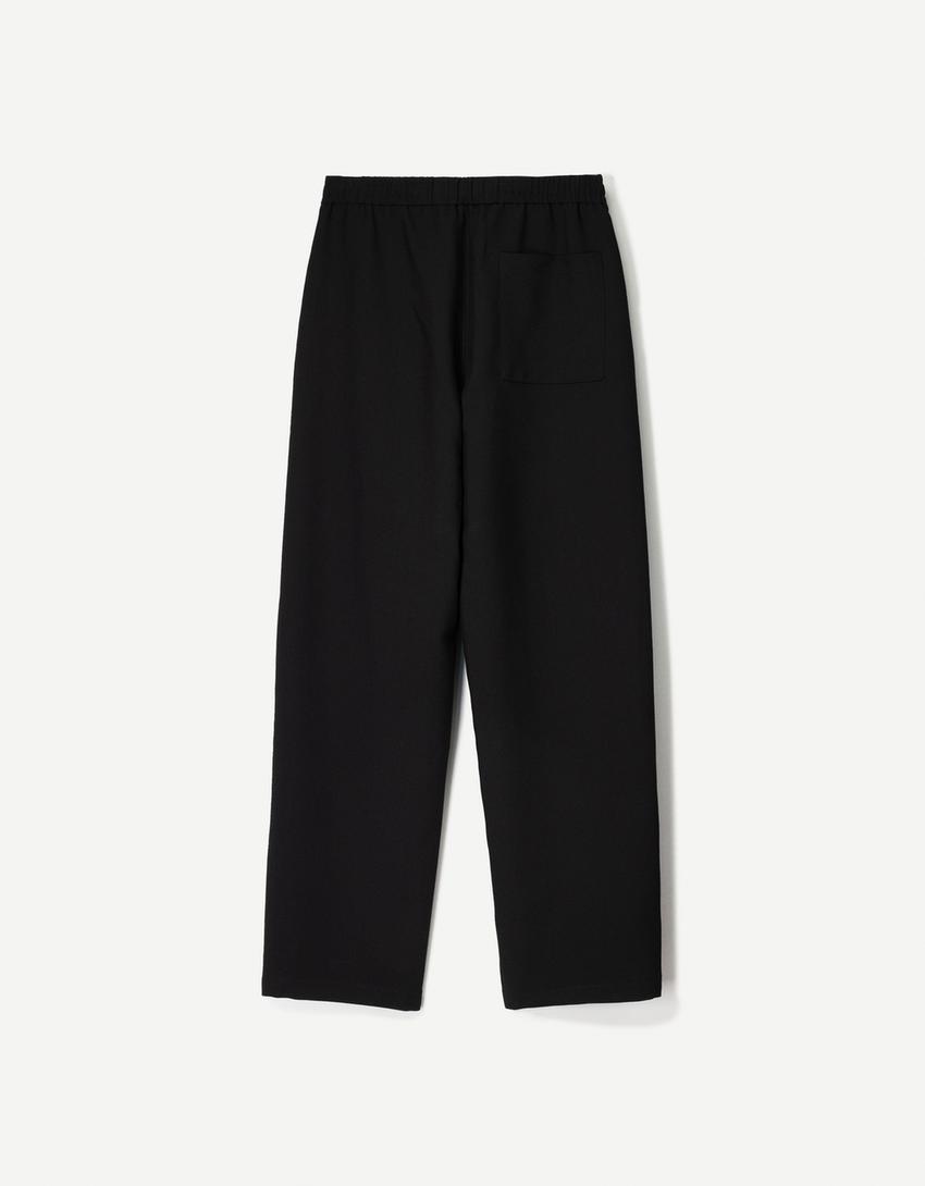 Pantalón jogger straight tailoring-Negro-4
