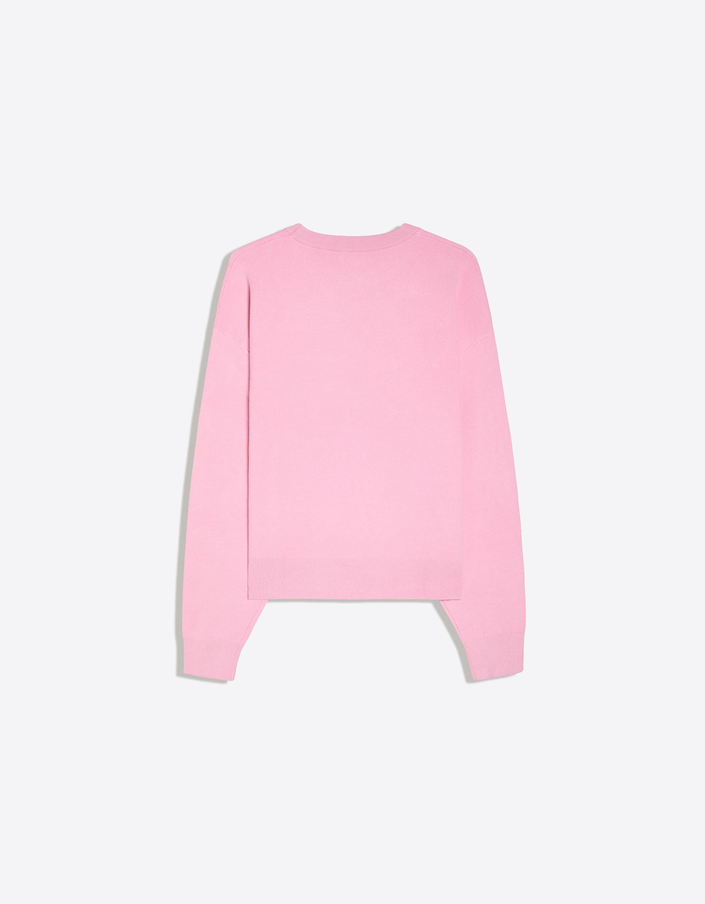 Printed round neck jumper — Pink