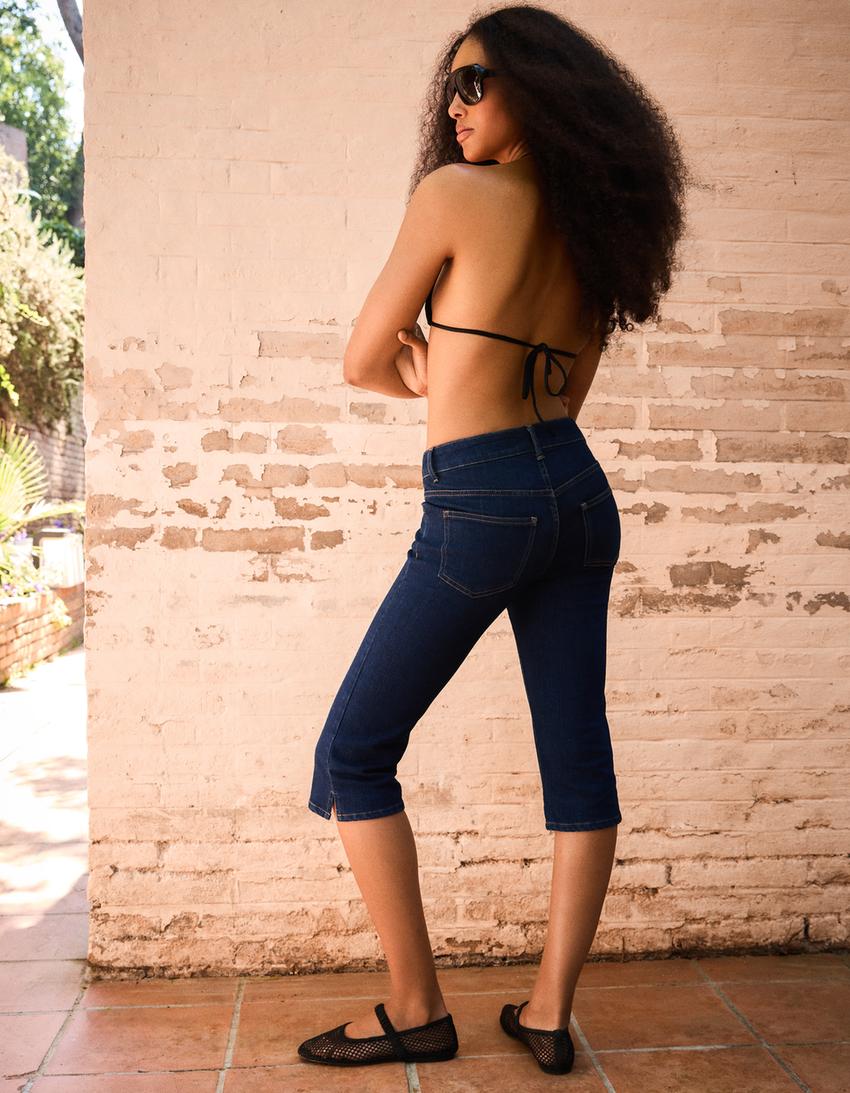 7/8-Jeans-Marinenblau