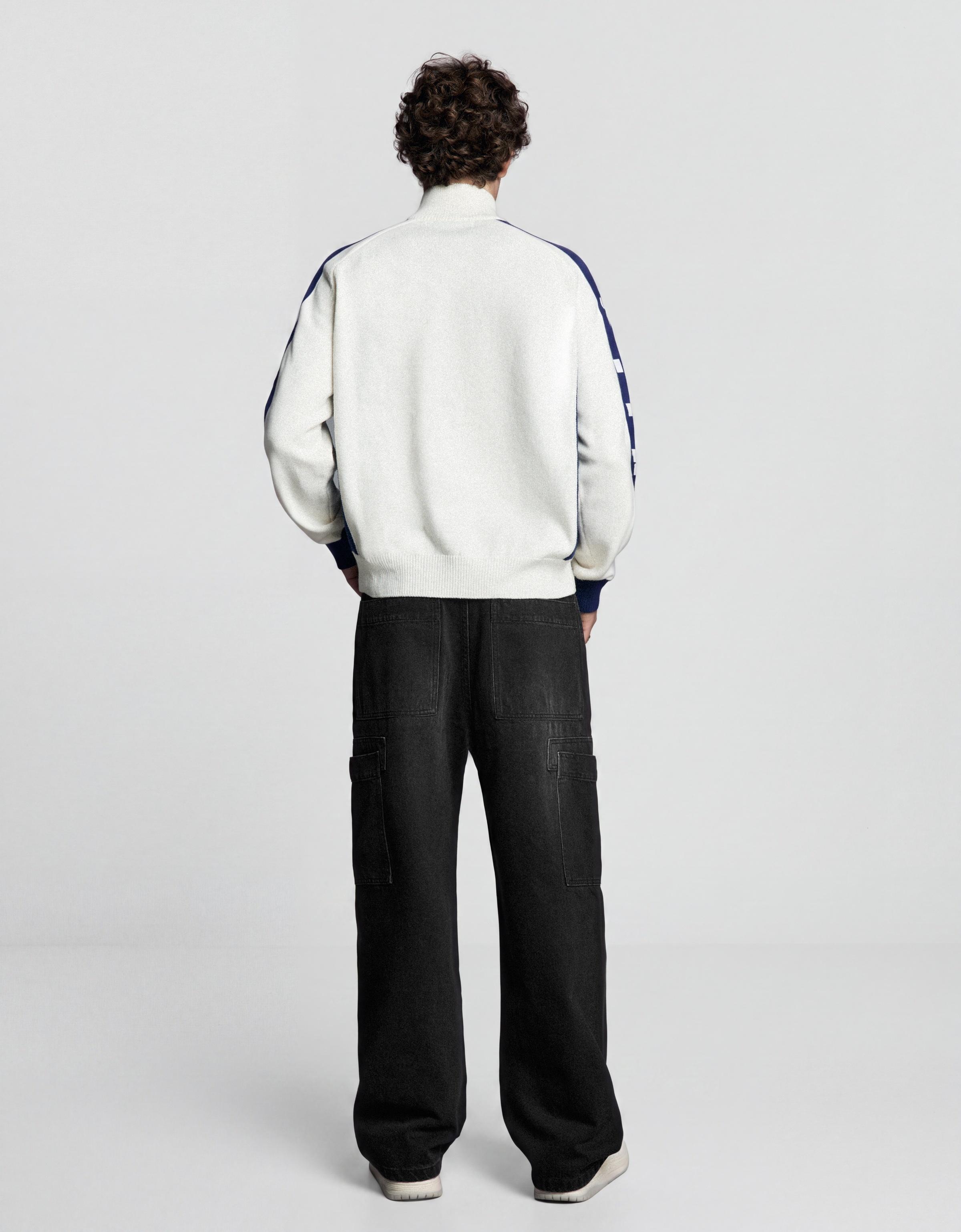 Baggy cargo jeans — Black