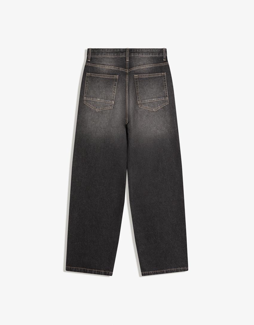 Blugi super baggy-Negru