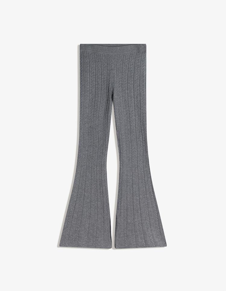 Pantalon flare tressé