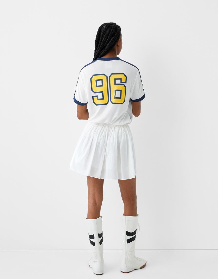 تيشرت تقني بطبعة لوس أنجلوس جالاكسي-أبيض-1