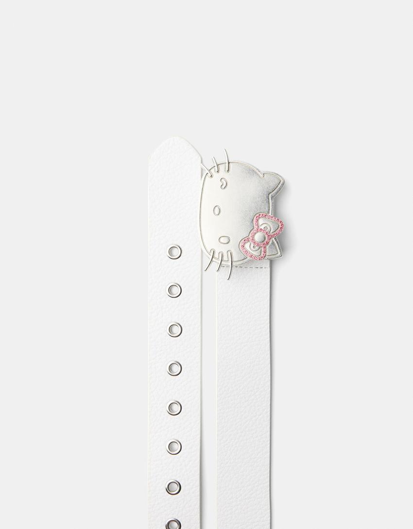 Ceinture Hello Kitty Mania strass-Blanc-4