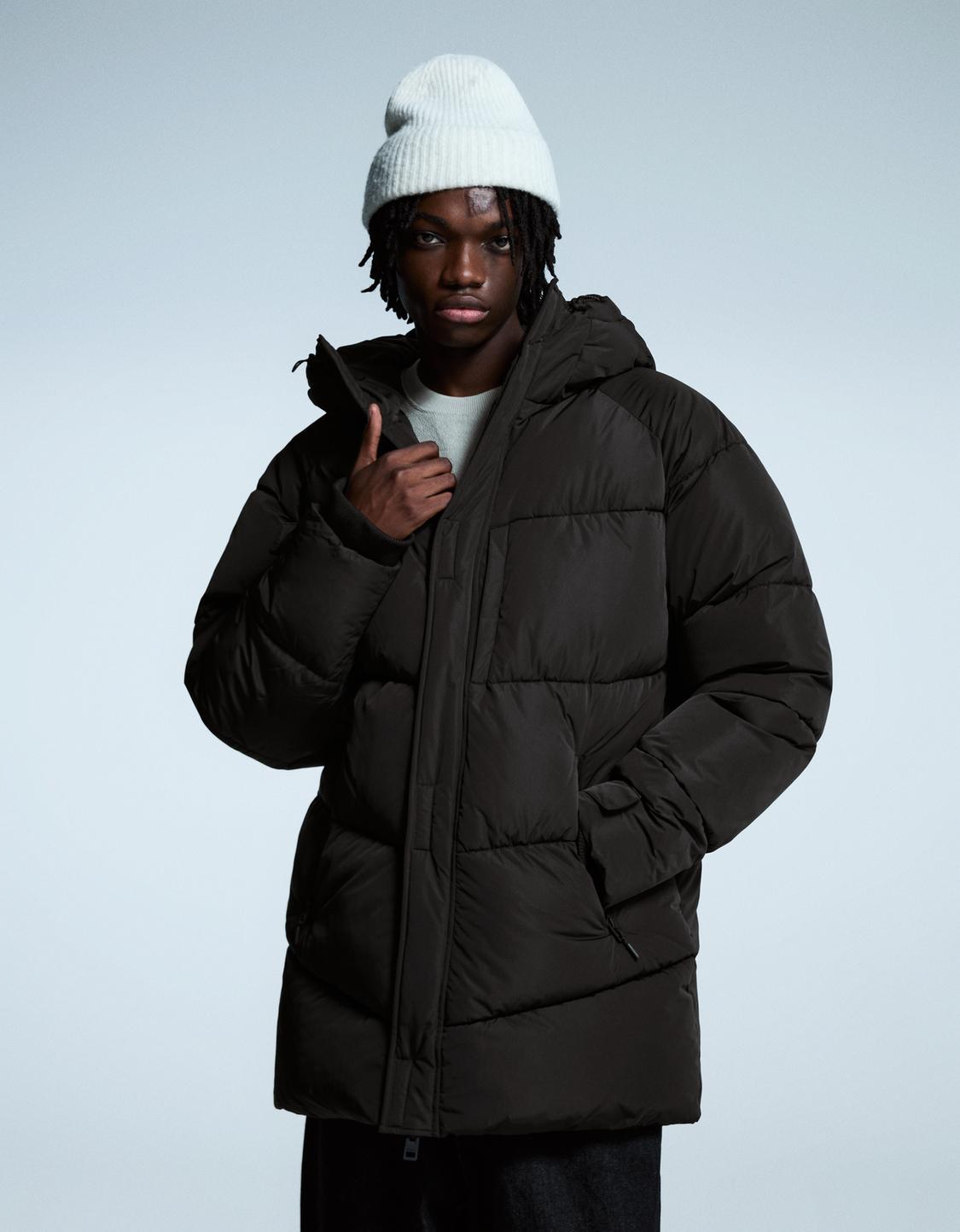Long puffer coat