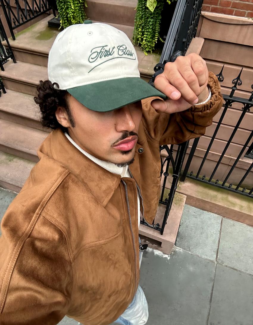 Blouson effet suédine-Sable