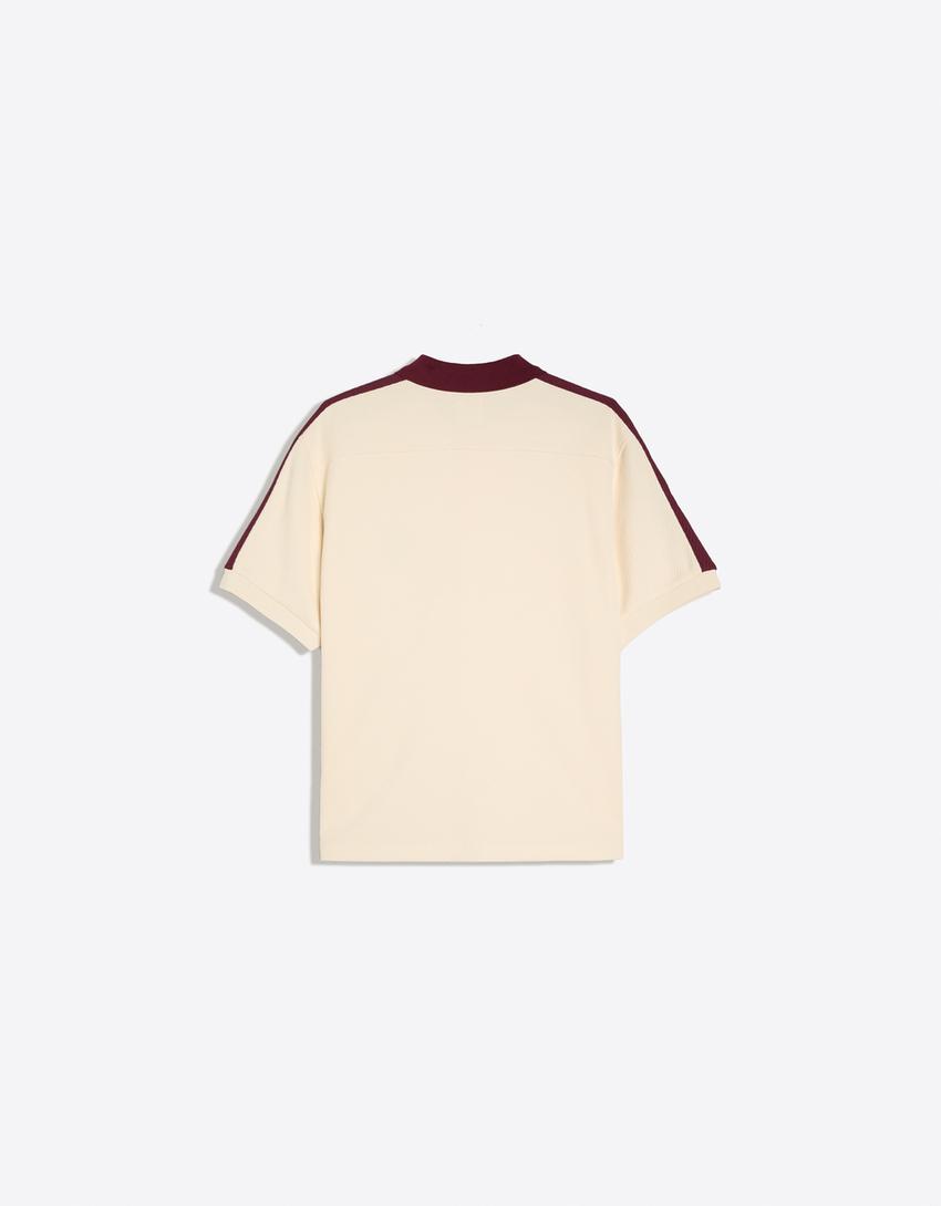 DUNLOP regular fit shirt-Cream