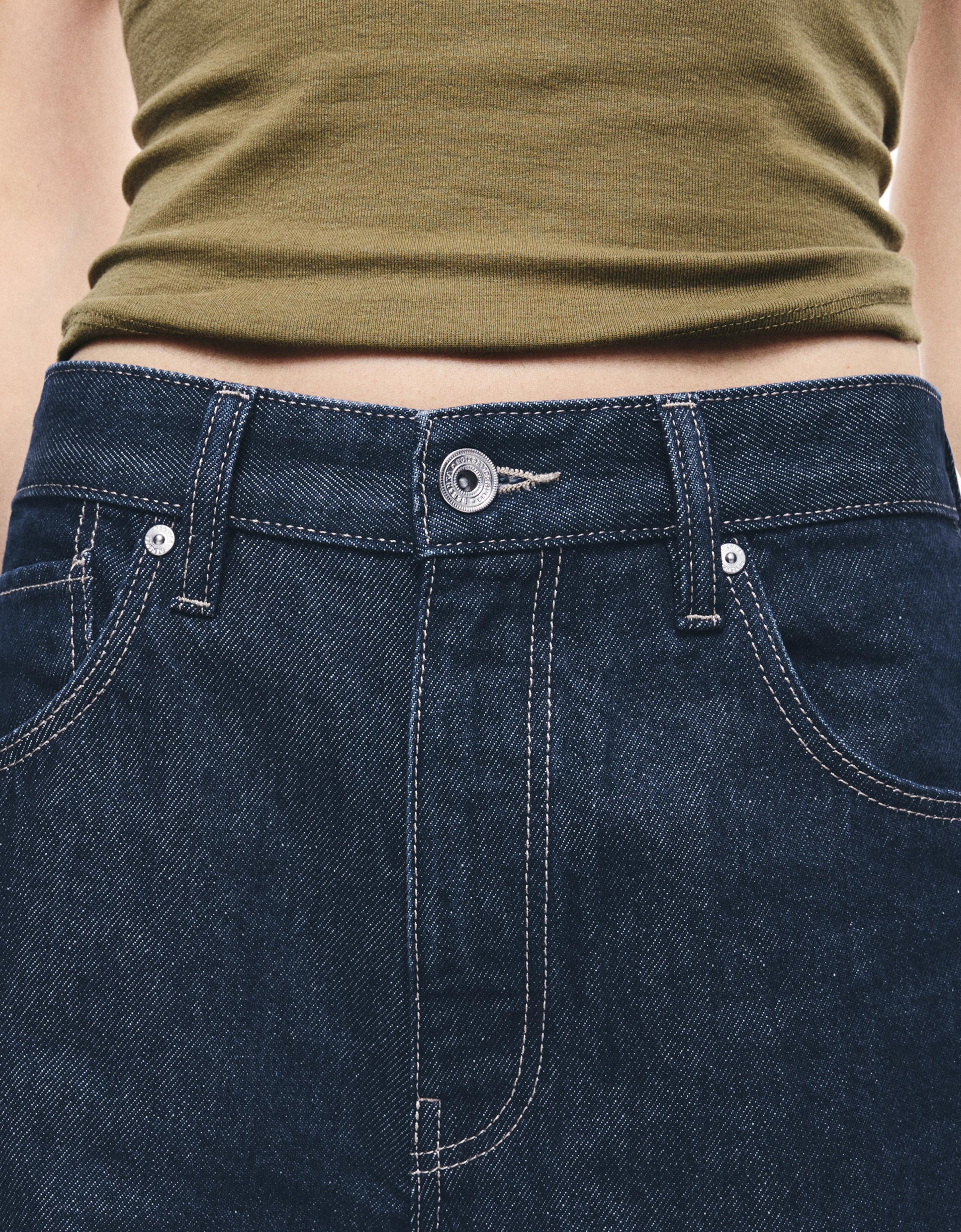 Düşük bel paça detaylı baggy fit jean - Görsel 48