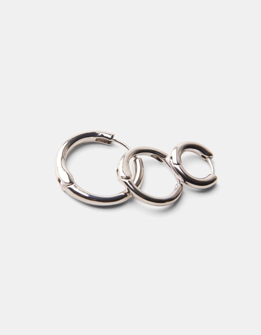 Lot de 6 boucles d'oreilles-Argent-3