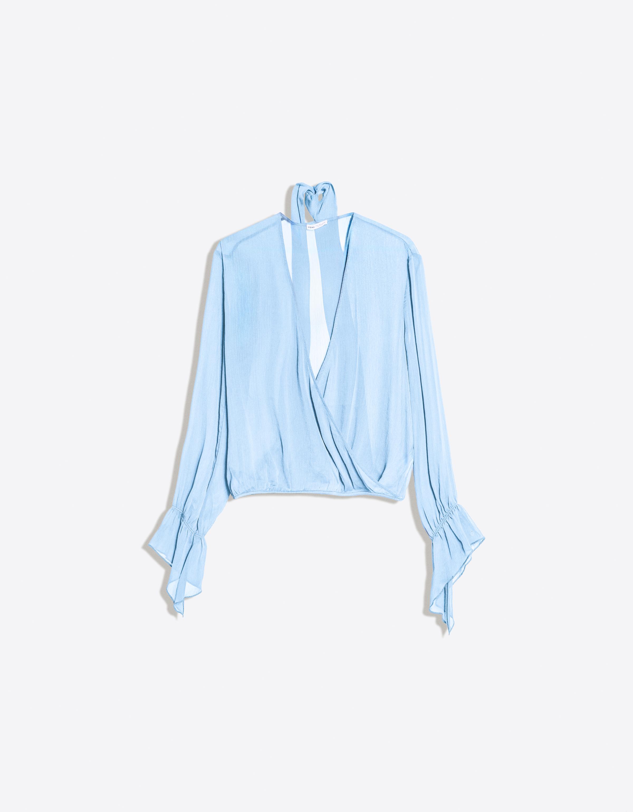 Uzun kollu kruvaze bluz - Görsel 54