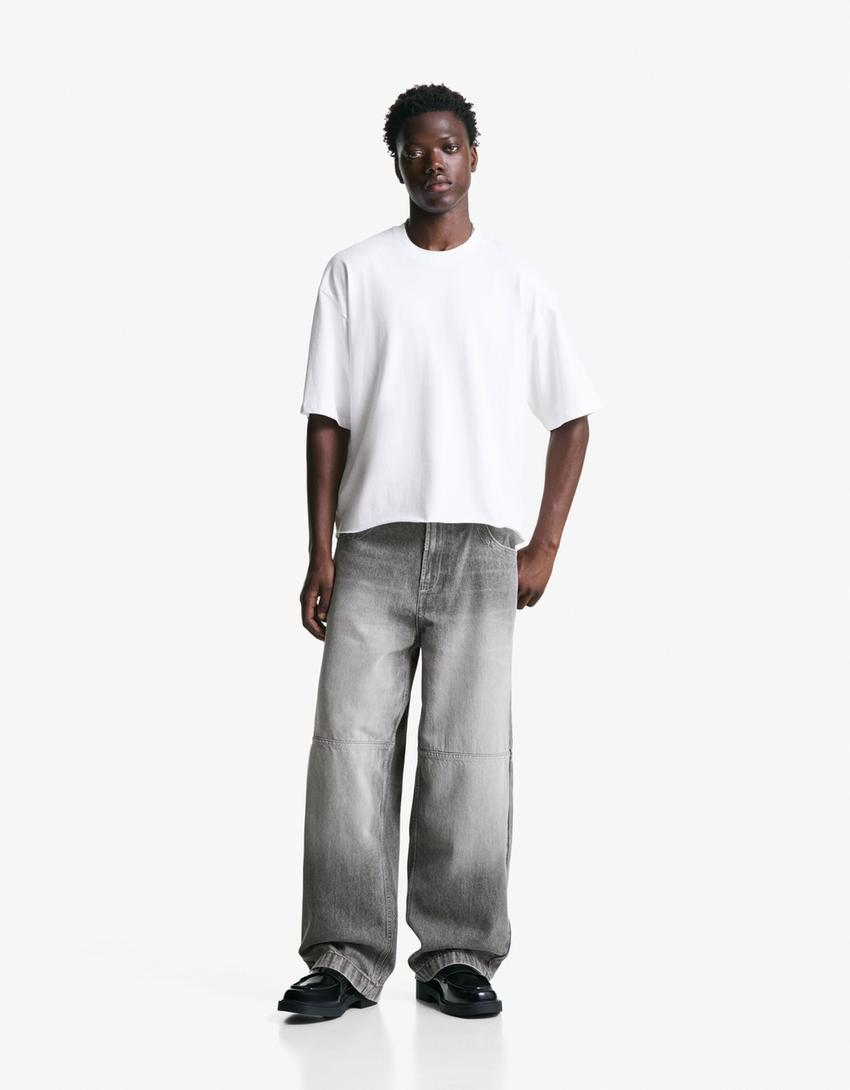 Super baggy jeans-Grey-0