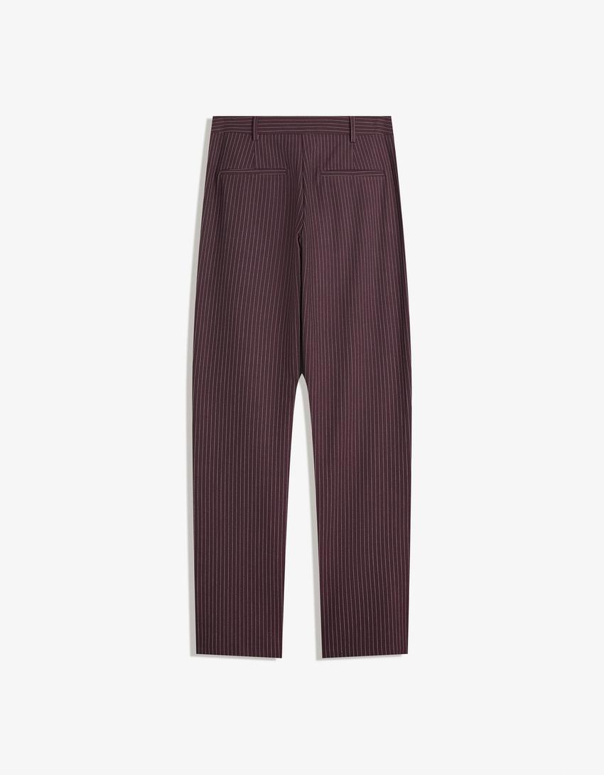 Pantalon tailoring slim-Grenat-4