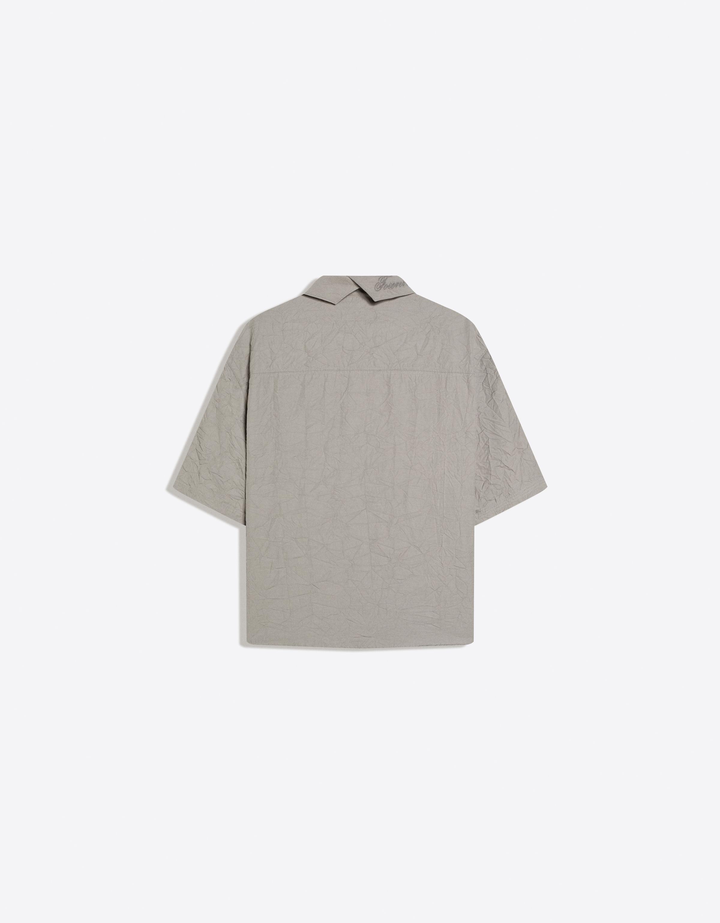 Short sleeve crinkle effect shirt