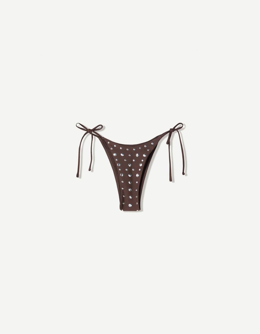 Braguita bikini tachas-Marrón-3