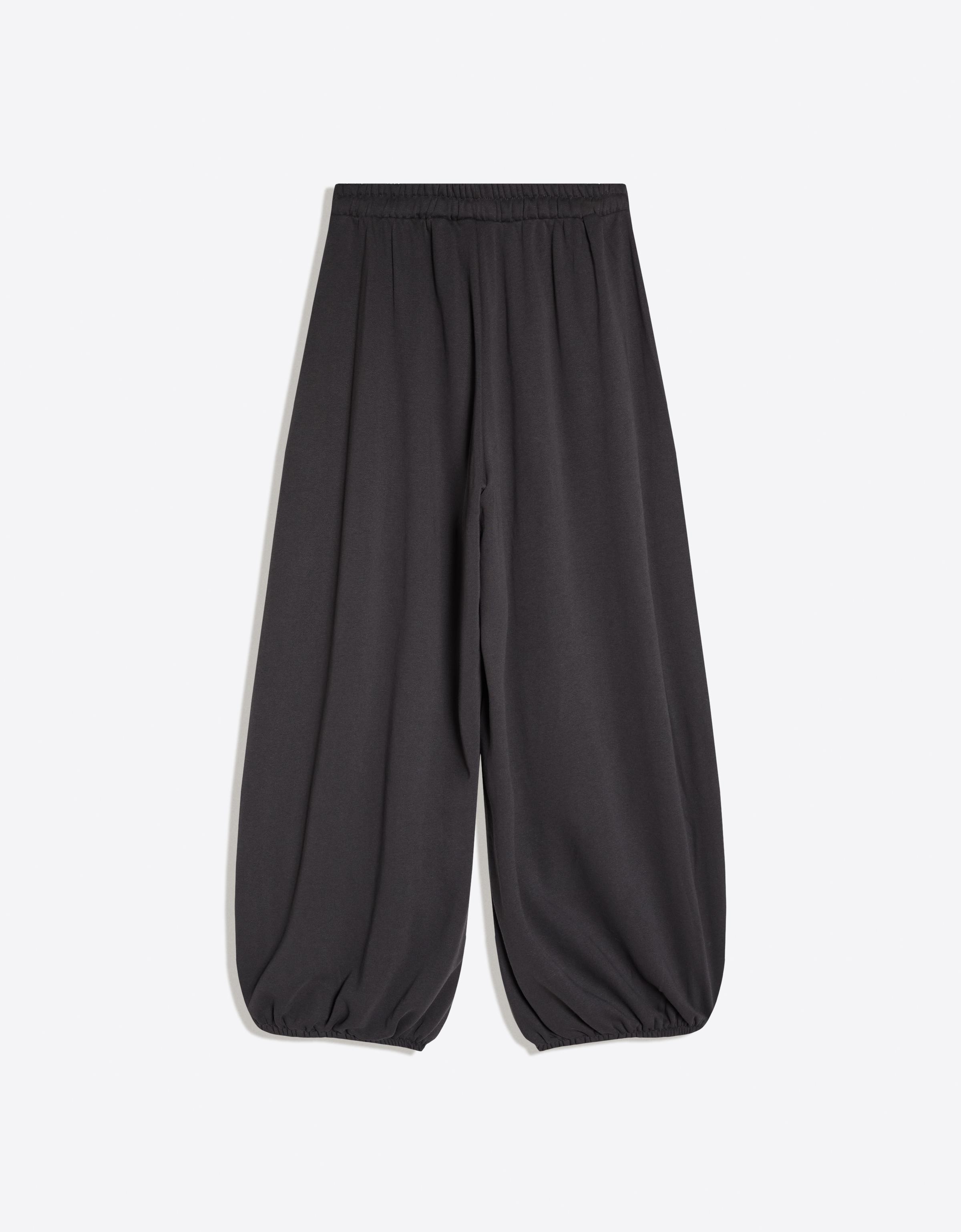 Balloon fit plush dancer trousers — Grey