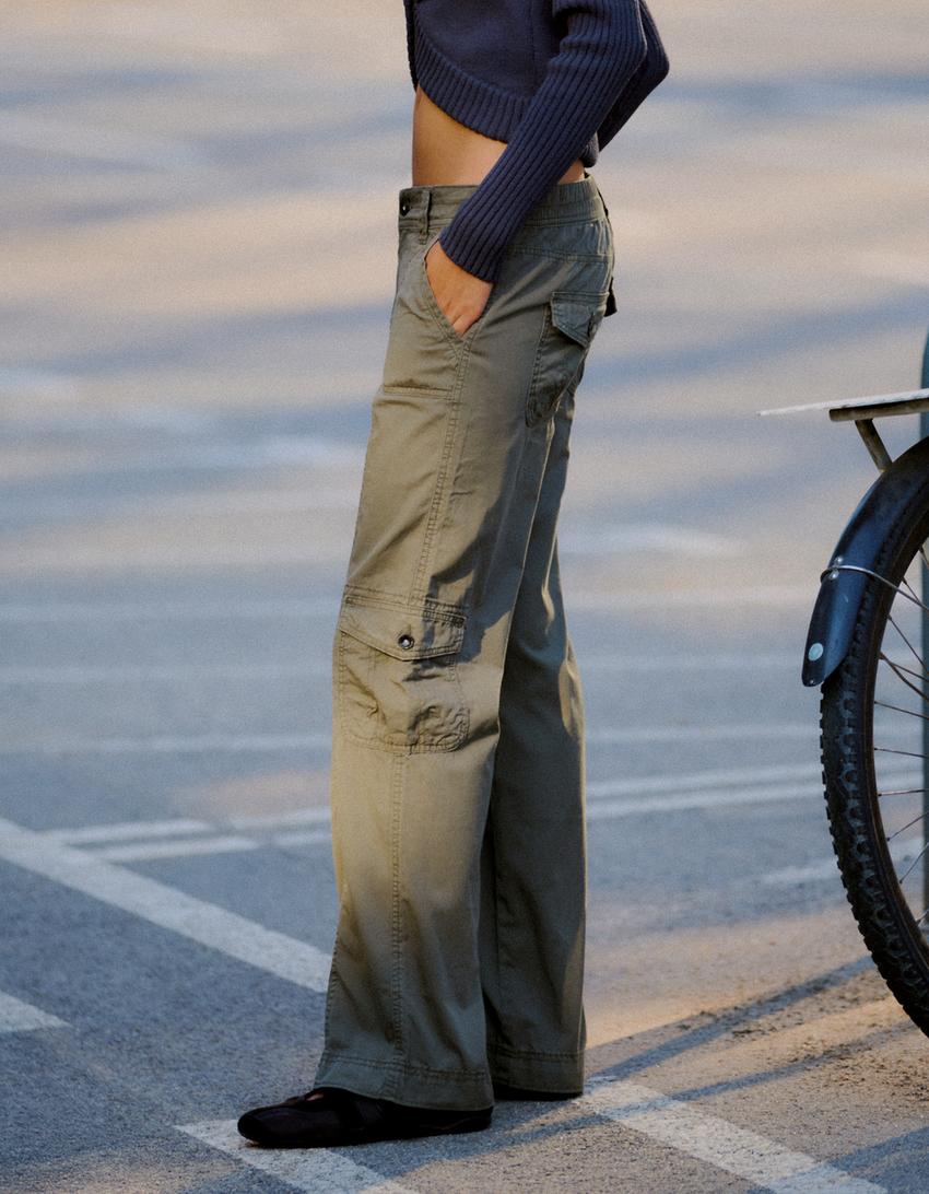Straight-Fit Cargohose-Khaki