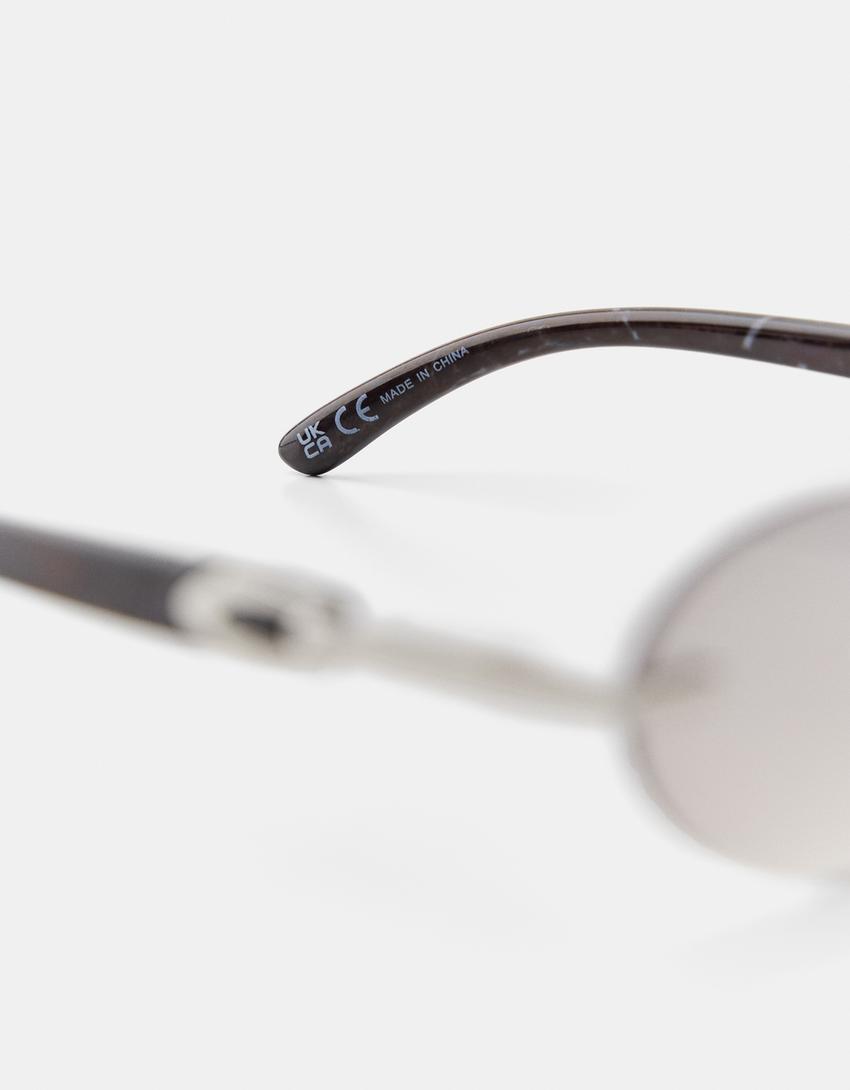 Metallic sunglasses-Grey-5