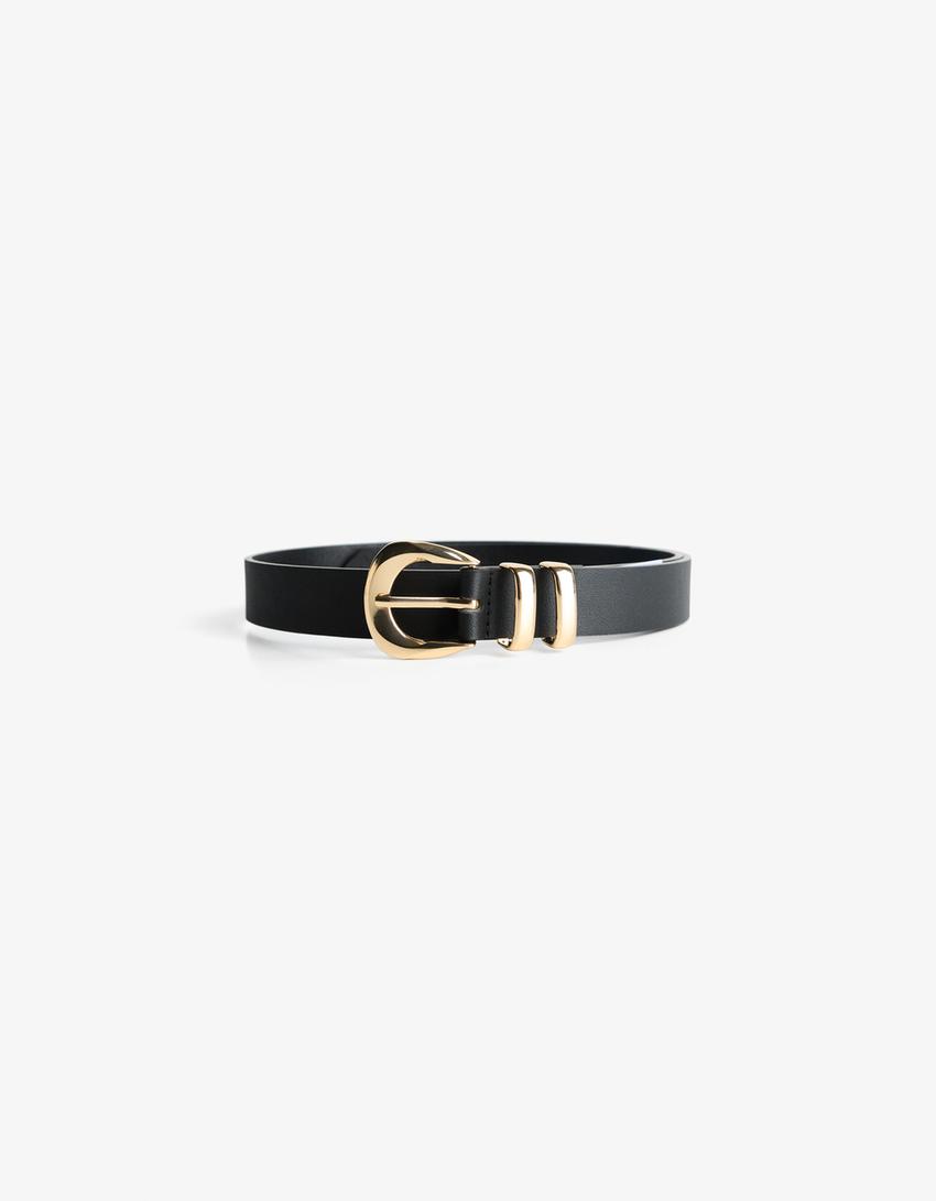 Ceinture similicuir-Noir