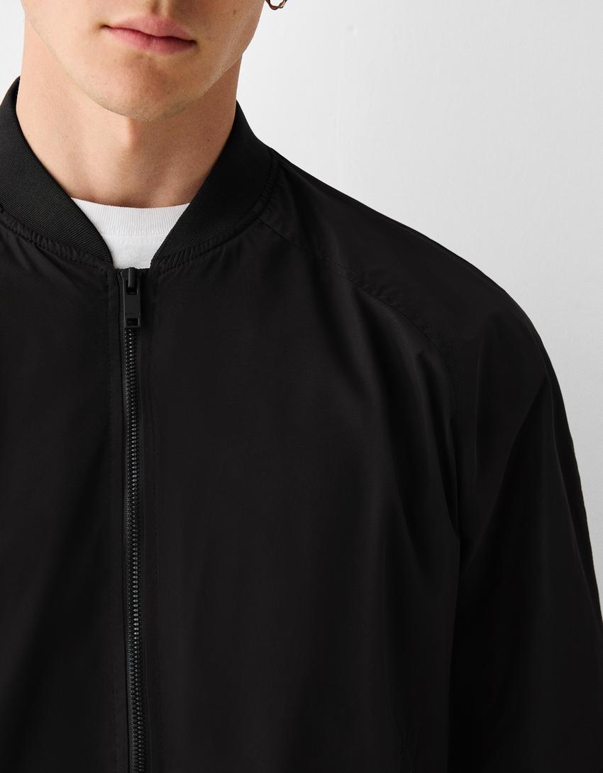 Lightweight bomber jacket-Black-6