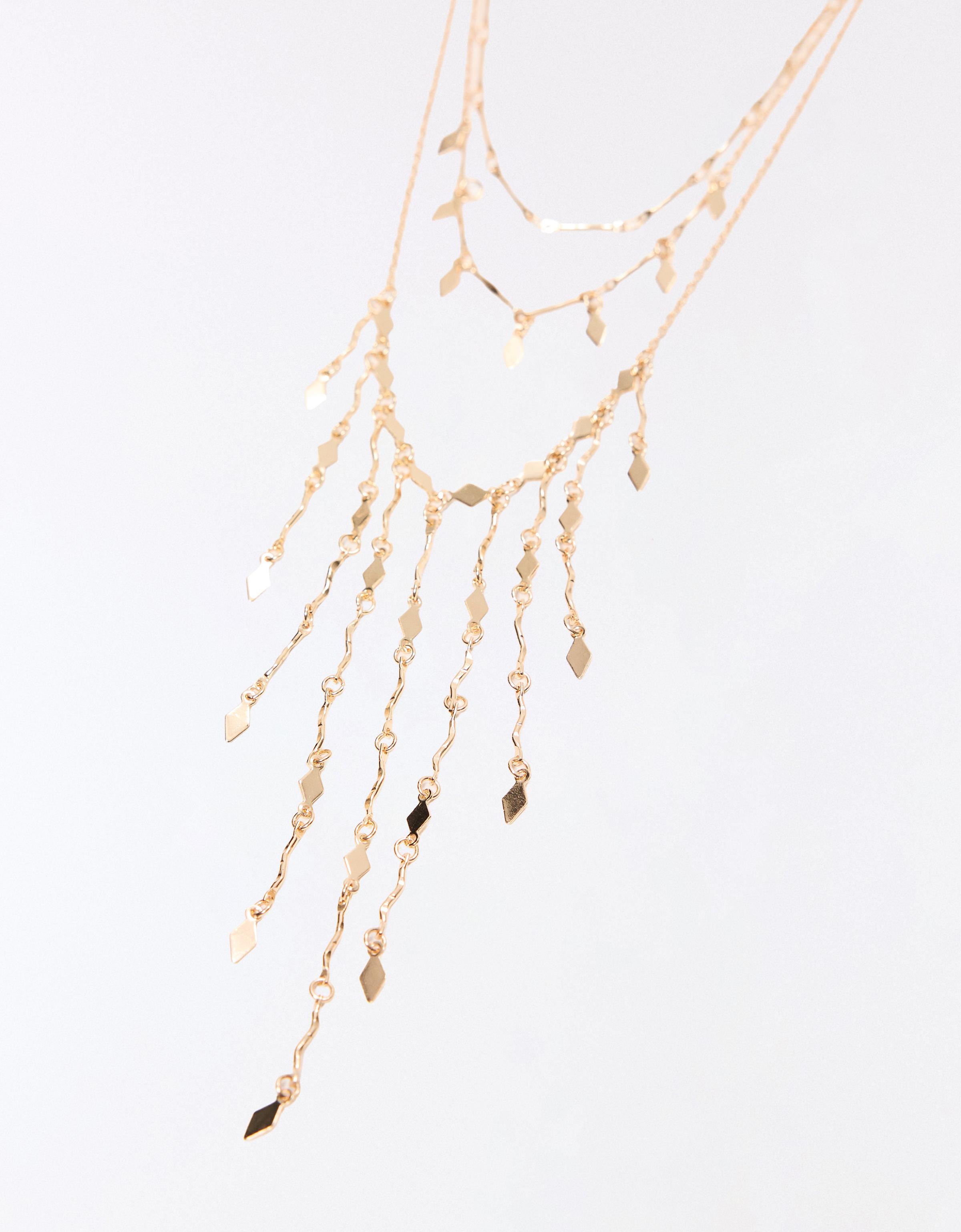Pack of 3 layered chain necklaces — Gold