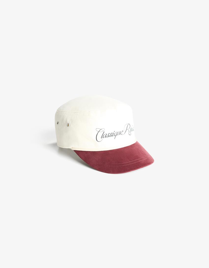Cappellino ricamato-Bianco Roto