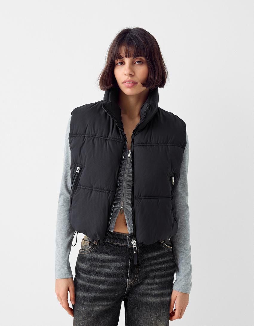 جاكيت فيست تقني قصير-أسود-1