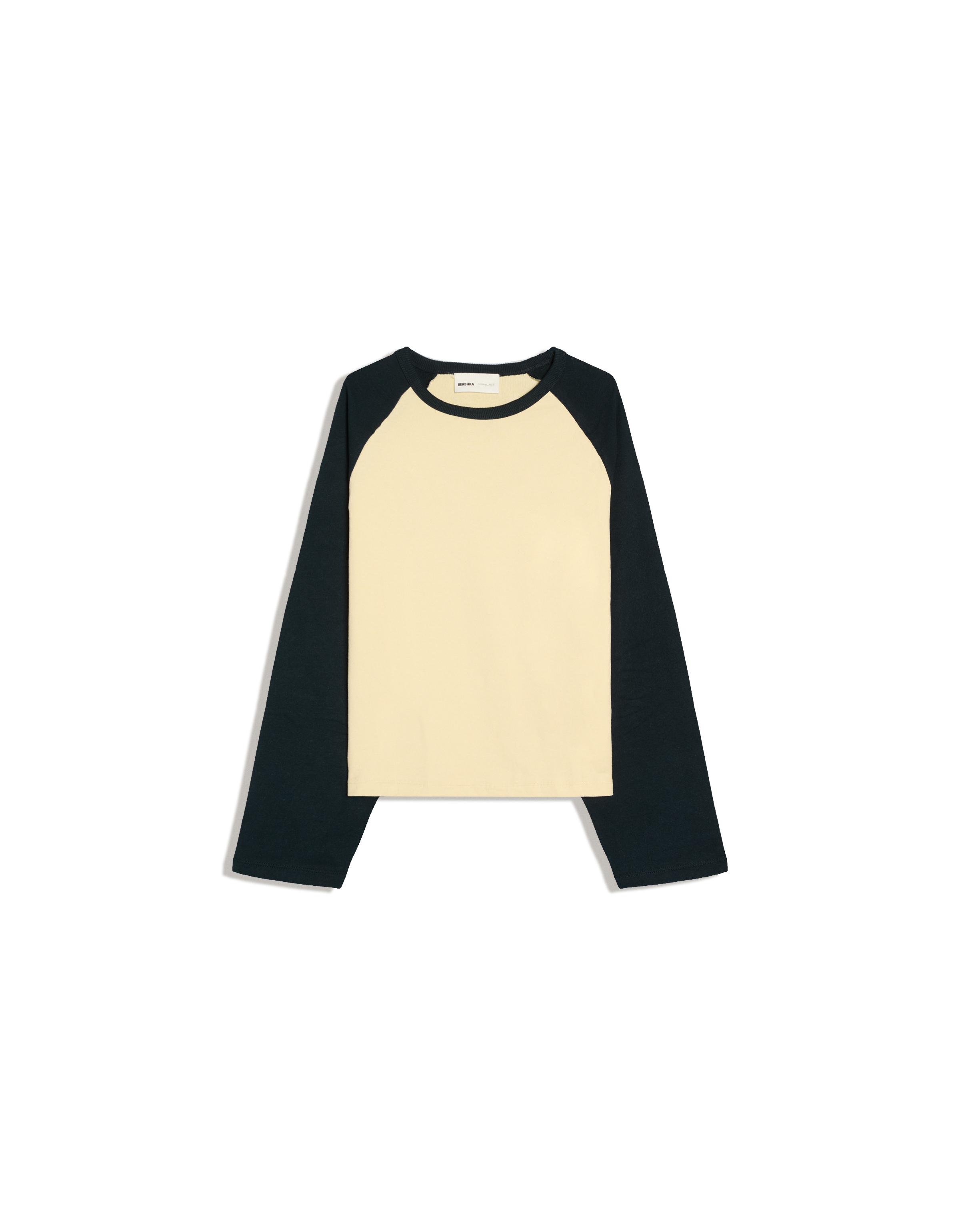 Round neck raglan jumper — Yellow