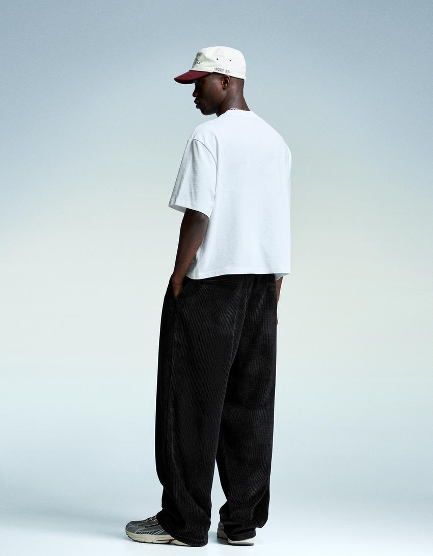 Pantalón chenilla superbaggy-Negro-1