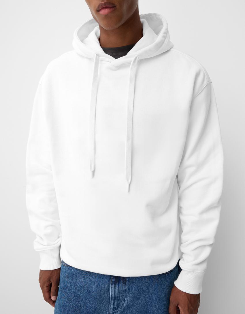 Sweatshirt oversize com capuz-Branco-2