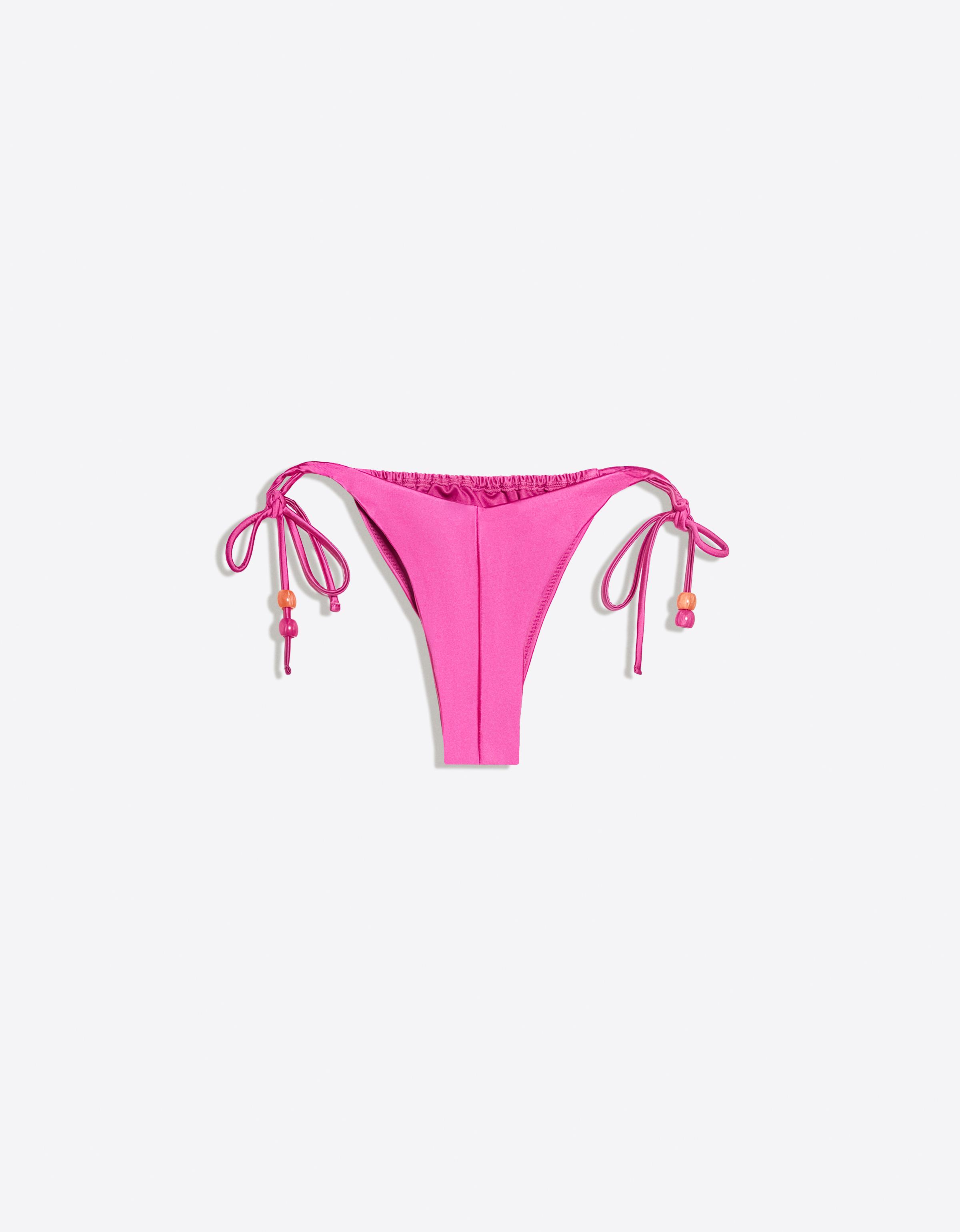 Satin bikini briefs — Fuchsia