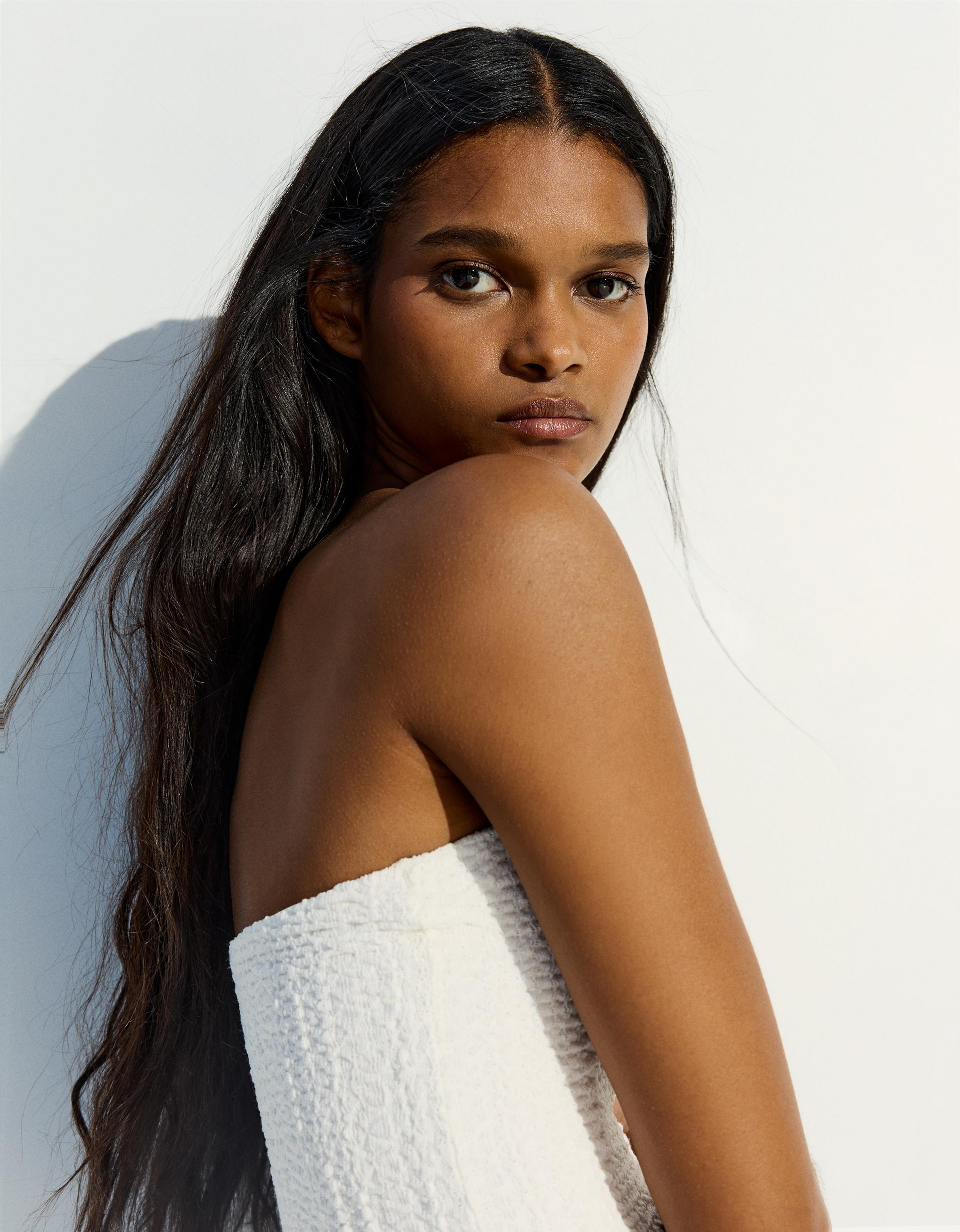 Rustik bandeau mini elbise - Görsel 27